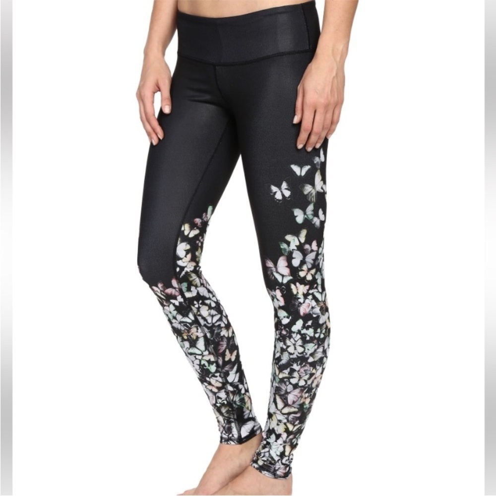 ALO Yoga Black Goddess Butterfly Leggings Size Small